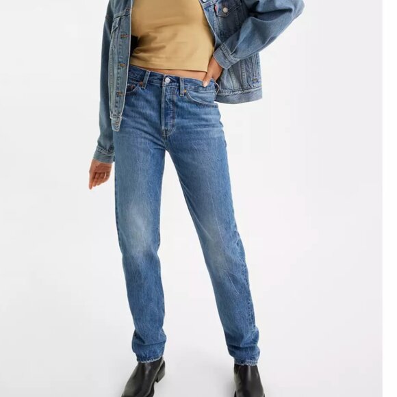 LEVI'S 501 "81 MEDIUM WASH BUTTON FLY STRAIGH LEG JEANS - 27 X 31 - Picture 1 of 12